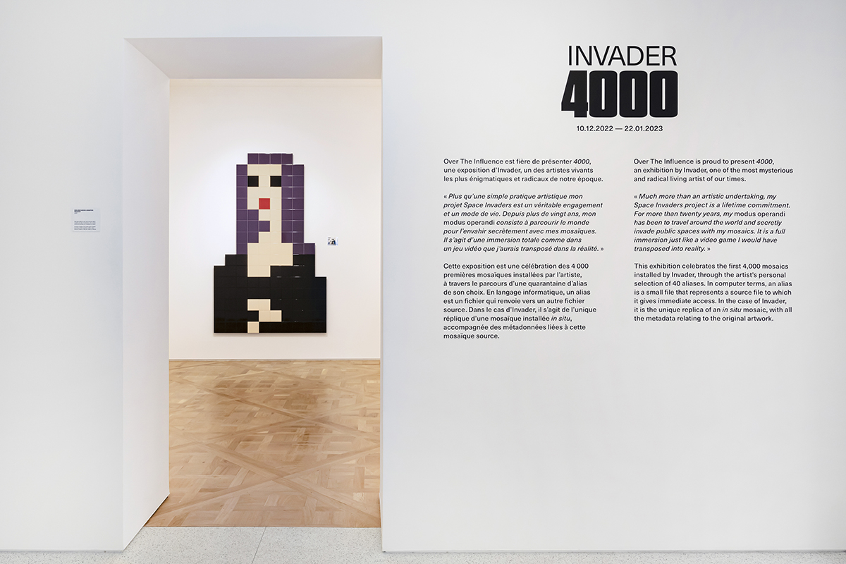 Exposition Invader 4000 chez Over the Influence Paris
