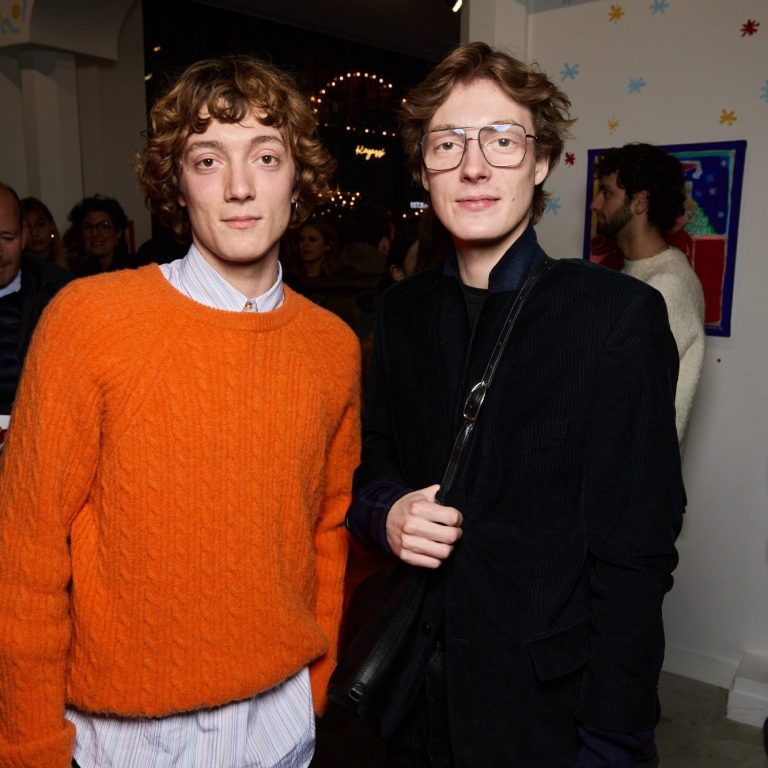 Charles et Xavier de Vilmorin, Vernissage de l'exposition Naître à soi, Xavier de Vilmorin, H.D Galerie Paris, 45 rue Vivienne, Paris 2