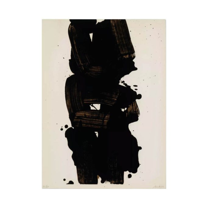 Pierre Soulages - Lithographie No.3 - H.D Galerie, 45 Rue Vivienne, Paris 2