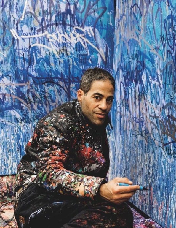 Portrait de l'artiste JonOne, présenté à H.D Galerie, 45 Rue Vivienne, Paris 2 Portrait de l'artiste JonOne, présenté à H.D Galerie, 45 Rue Vivienne, Paris 2