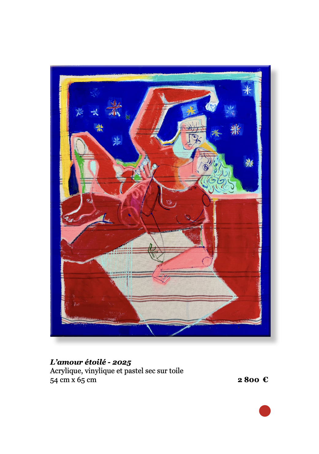 Xavier de Vilmorin l'amour étoilé, Exposition Naitre à soi, H.D Galerie, 45 rue Vivienne, Paris 2, novembre 2025 - janvier 2026