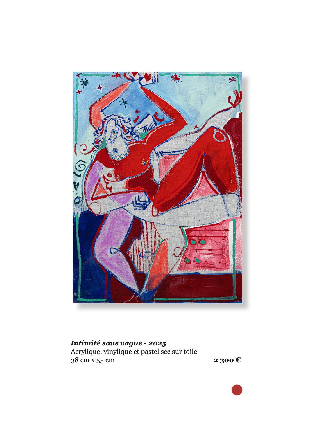 Xavier de Vilmorin, Intimité sous vagues , Exposition Naitre à soi, H.D Galerie, 45 rue Vivienne, Paris 2, novembre 2025 - janvier 2026