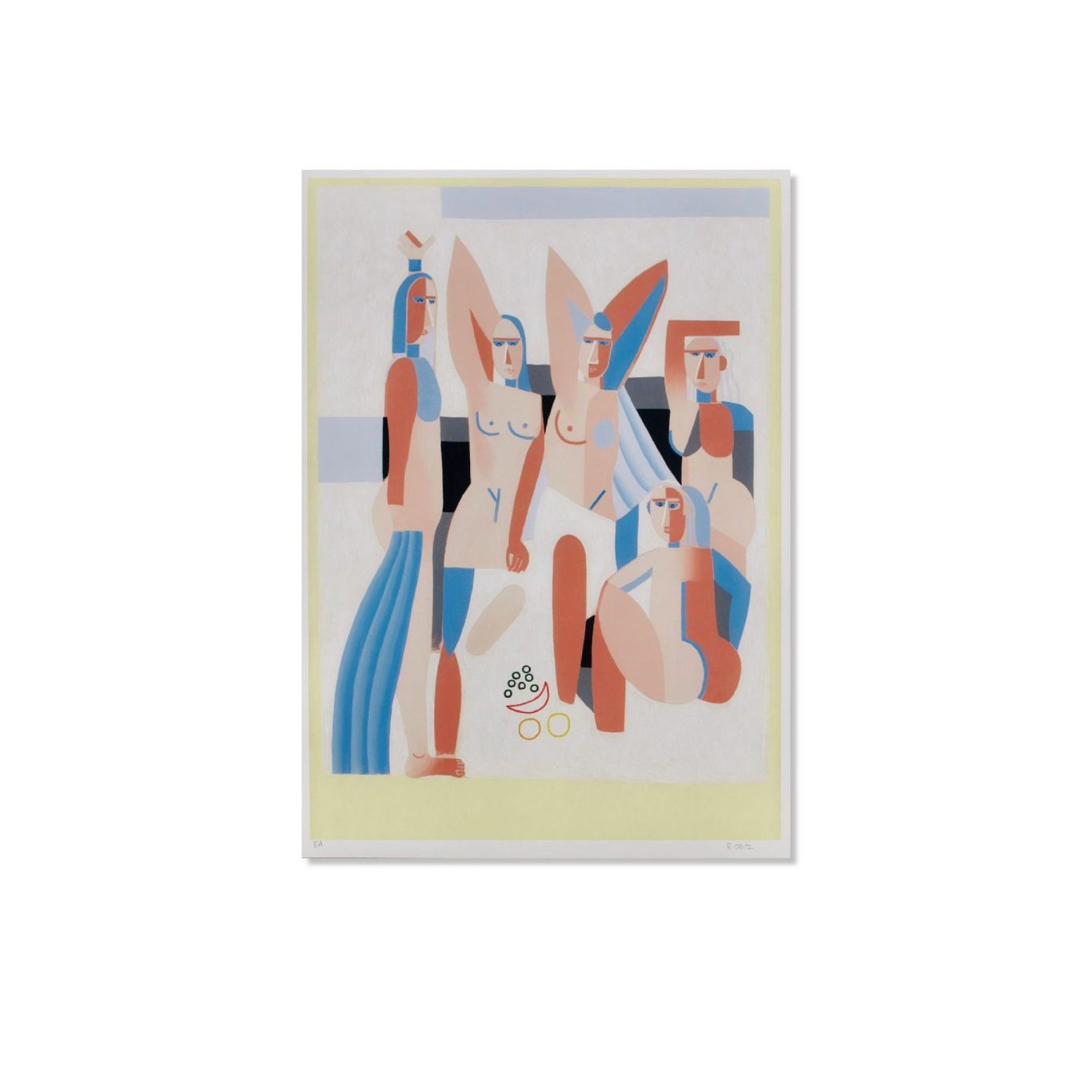 Tirage « Les demoiselles d'Avignon bis​ » de Robin Obitz, signé et numéroté, édité à 50 exemplaires.