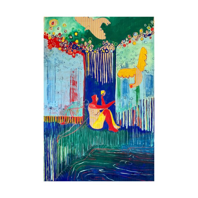 Le temps d'une pause de Xavier de Vilmorin, exposition Naître à soi chez H.D Galerie, Paris