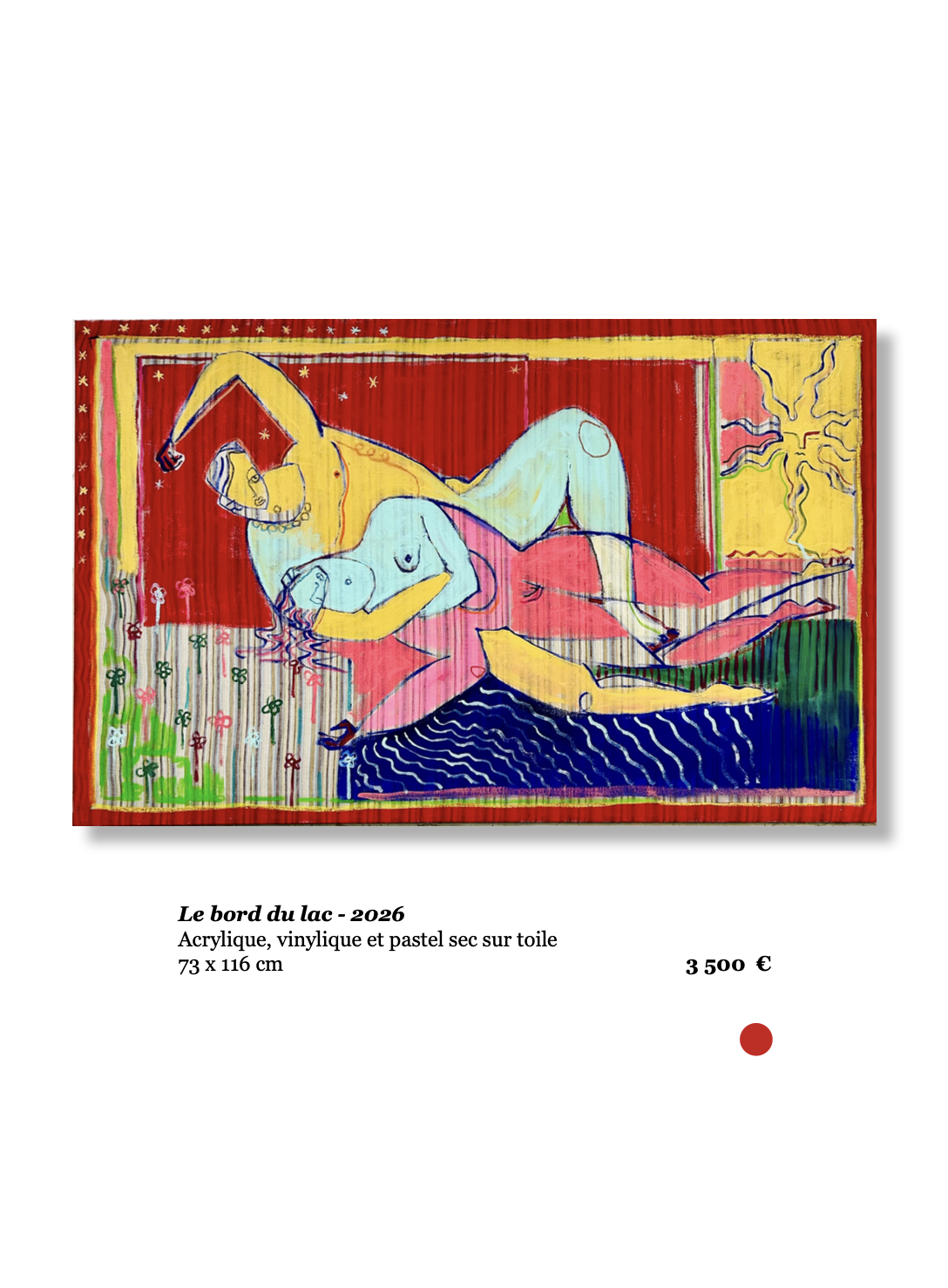 Xavier de Vilmorin,Le bord du lac , Exposition Naitre à soi, H.D Galerie, 45 rue Vivienne, Paris 2, novembre 2025 - janvier 2026