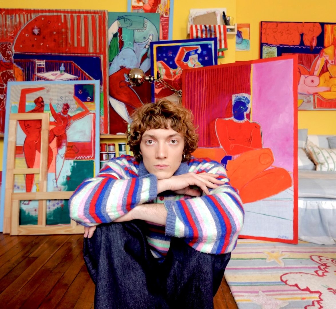 Portrait de l'artiste Xavier de Vilmorin présenté lors de l'exposition "Naître à soi" à H.D Galerie, 45 Rue Vivienne, Paris 2 Portrait de l'artiste Xavier de Vilmorin présenté lors de l'exposition "Naître à soi" à H.D Galerie, 45 Rue Vivienne, Paris 2
