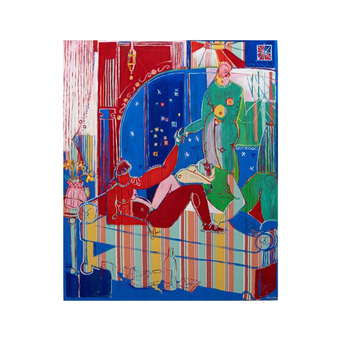 Minuit sur le divan de Xavier de Vilmorin, exposition Naître à soi chez H.D Galerie, Paris