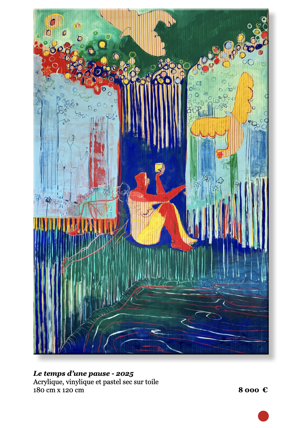 Xavier de Vilmorin, Le temps d'une pause, Exposition Naitre à soi, H.D Galerie, 45 rue Vivienne, Paris 2, novembre 2025 - janvier 2026