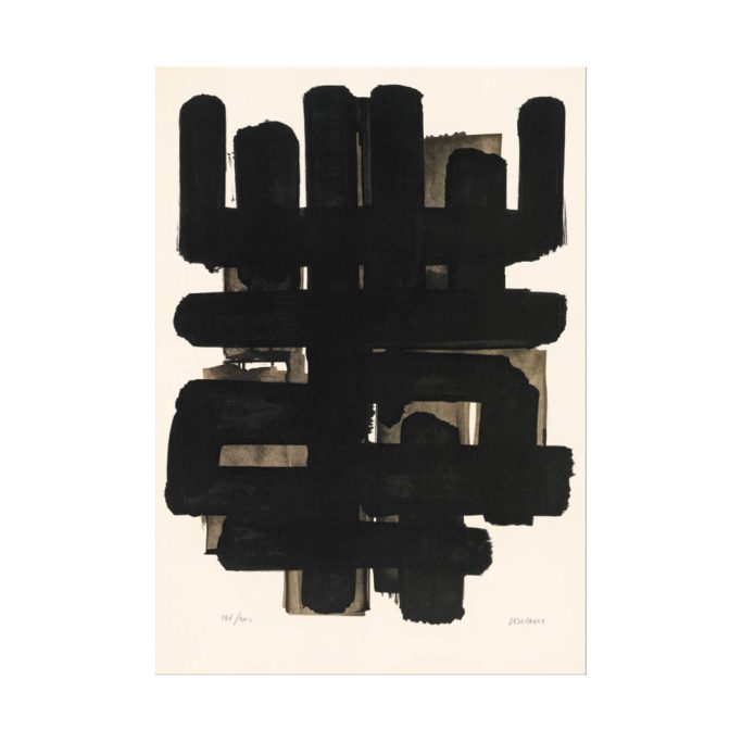 Pierre Soulages - Lithographie No. 25- H.D Galerie, 45 Rue Vivienne, Paris 2