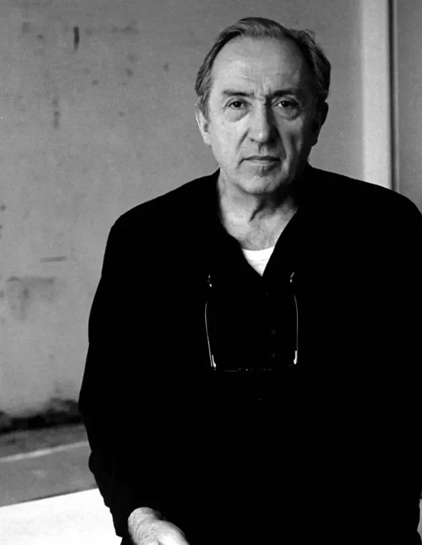 Portrait de l'artiste Pierre Soulages, présenté à H.D Galerie, 45 Rue Vivienne, Paris 2