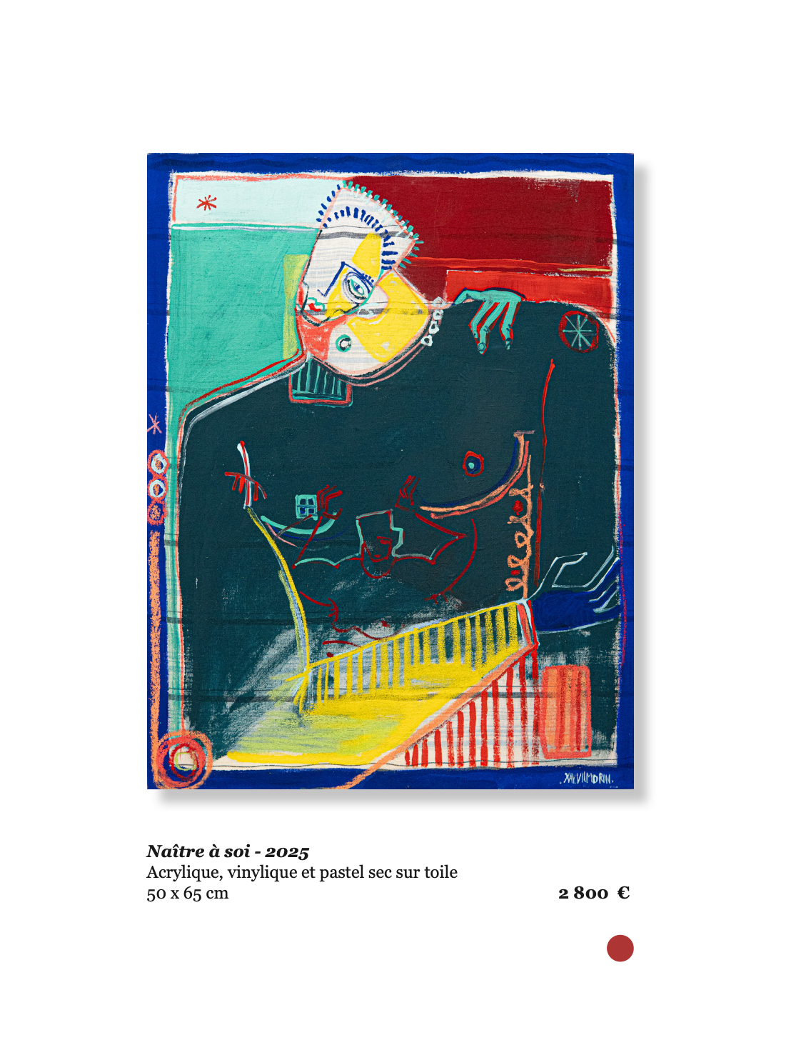 Xavier de Vilmorin, Naître à soi, Exposition Naitre à soi, H.D Galerie, 45 rue Vivienne, Paris 2, novembre 2025 - janvier 2026