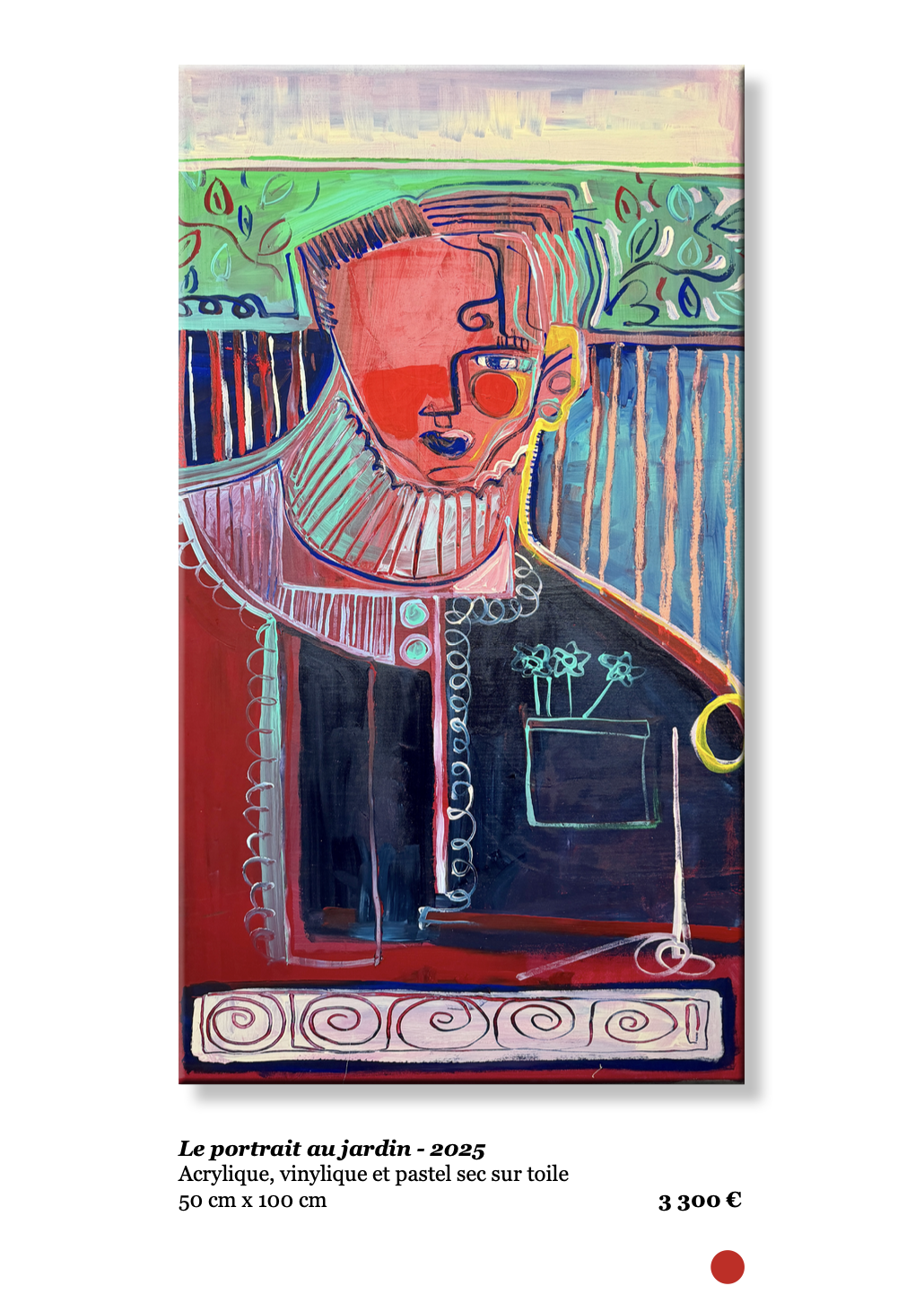 Xavier de Vilmorin, Le portrait au jardin, Exposition Naitre à soi, H.D Galerie, 45 rue Vivienne, Paris 2, novembre 2025 - janvier 2026