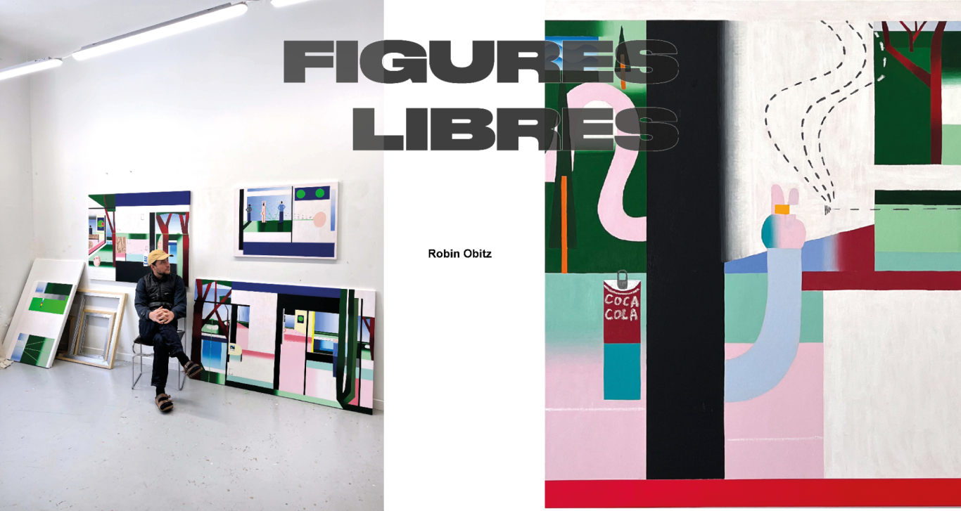 Figures Libres — Flyer exposition collective Flyer de l’exposition collective Figures Libres chez H.D Galerie, avec Christoph & Florin, Riz Riz Rizz, Robin Obitz, Silvio Mildo et Xavier