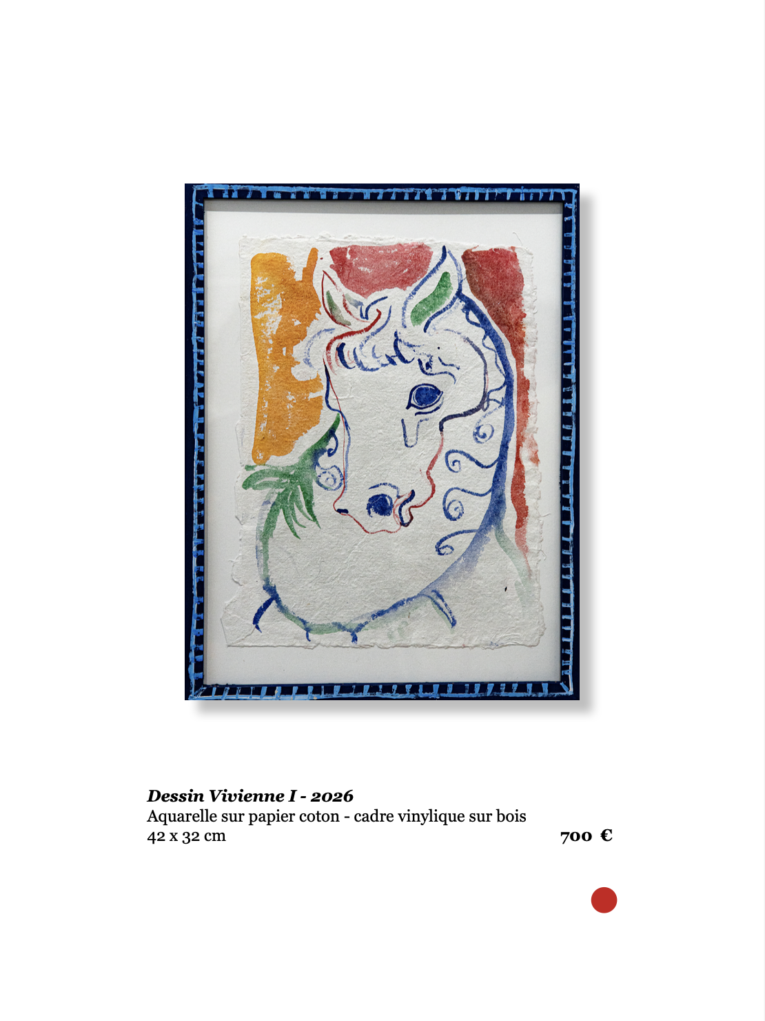 Xavier de Vilmorin, Dessin Vivienne I, Exposition Naitre à soi, H.D Galerie, 45 rue Vivienne, Paris 2, novembre 2025 - janvier 2026